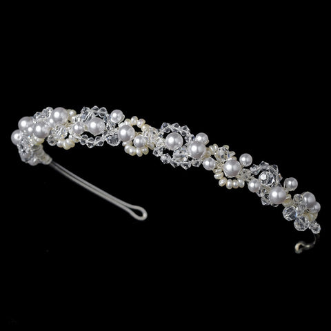 Swarovski & Pearl Bridal Wedding Headpiece HP 8129