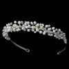 Freshwater Pearl & Crystal Bridal Wedding Jewelry Set & Headband Set 8139