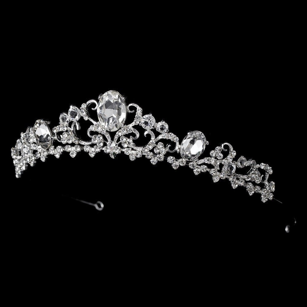 * Silver or Gold Plated Bridal Wedding Tiara HP 8266