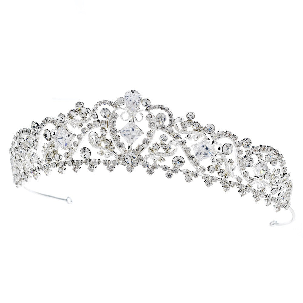 Silver Plated Bridal Wedding Tiara HP 8271