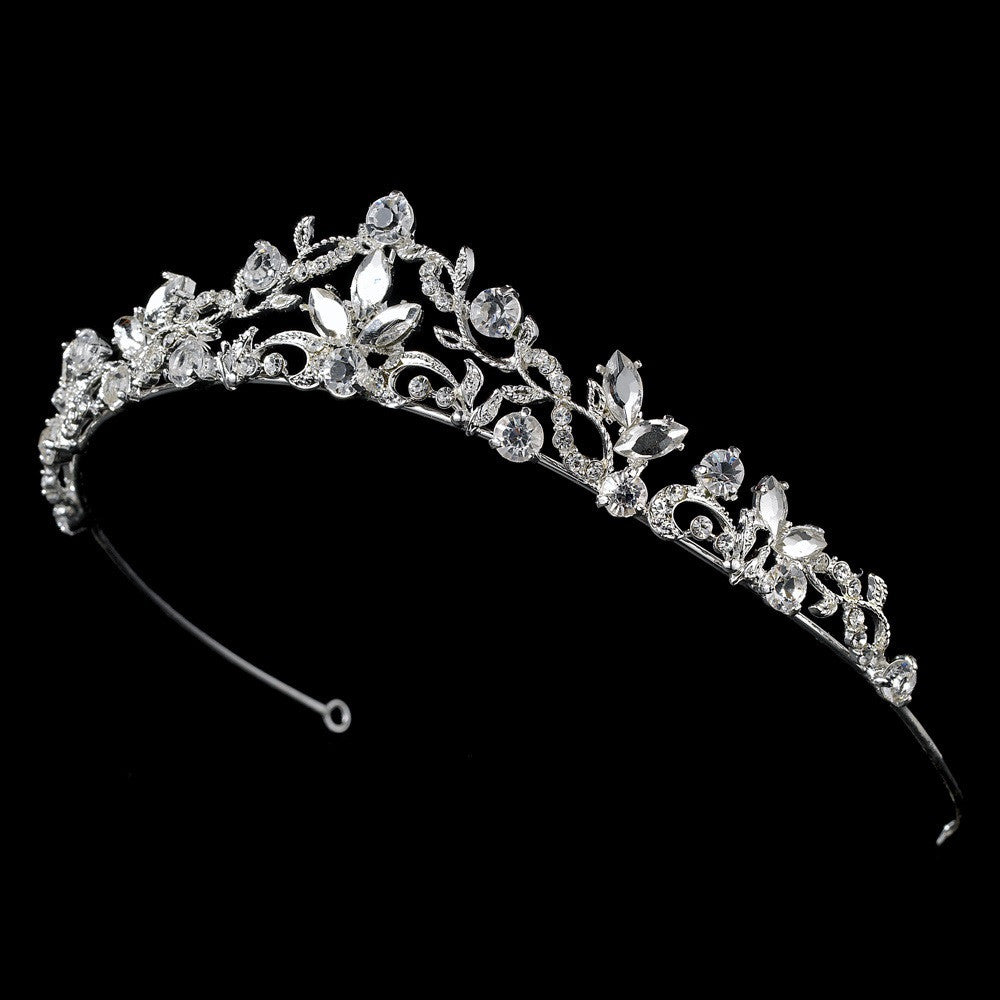 Silver Rhinestone Bridal Wedding Tiara HP 8312