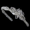 Pearl & Rhinestone Couture Side Accented Flower Bridal Wedding Headband - HP 8354