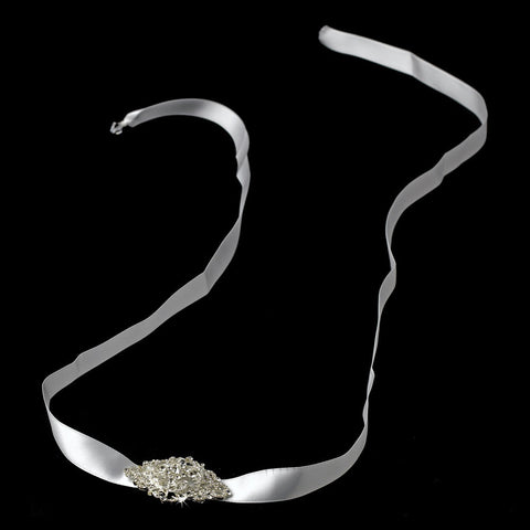 * Silver Bridal Wedding Headband Headpiece 8428 (White or Ivory)