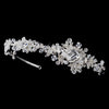 Antique Silver Clear Swarovski Crystal & Multi Cut Rhinestone Side Accented Headpiece 940