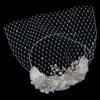 Intricate Side Accented Bridal Wedding Headband with Cage Bridal Wedding Veil Tulle Accent 9658