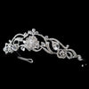 Silver Clear Rhinestone Floral Flower Swirl Bridal Wedding Headband Headpiece 9711