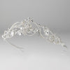 Silver Clear Rhinestone Floral Flower Swirl Bridal Wedding Headband Headpiece 9711