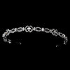 Chic Antique Silver Clear Crystal Headpiece 9827
