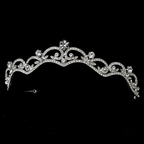 Silver Clear Bridal Wedding Headband Headpiece 9831