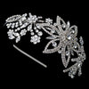 Vintage Style Silver or Antique Side Accent Bridal Wedding Headband HP 9997