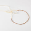 Rose Gold Clear Rhinestone Bridal Wedding Blush Ribbon Headband 2720