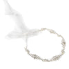 Silver Clear Rhinestone Bridal Wedding Ribbon Headband 3809