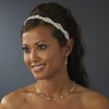 * Pearl Ribbon Style Bridal Wedding Headband HP 8207 White