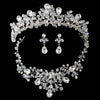 Enchanting Silver Clear Crystal Jewelry & Bridal Wedding Tiara Set 9786