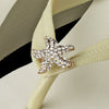 Gold Starfish Rhinestone High Wedge Bridal Wedding Flip Flops