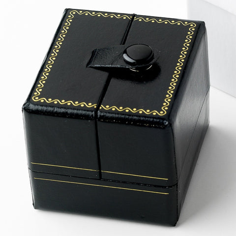 Black Leatherette Deluxe Bridal Wedding Ring Jewelry Box 3