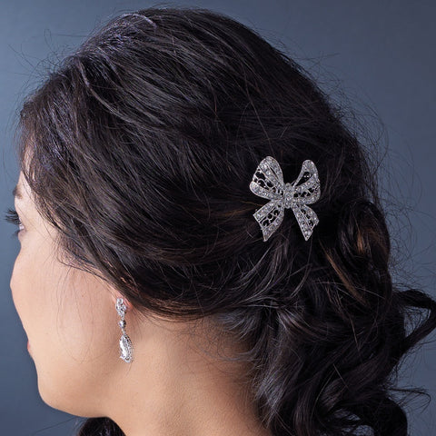 Elegant Vintage Crystal Bridal Wedding Hair Pin for Bridal Wedding Hair or Gown Bridal Wedding Brooch 12 Silver Clear