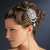 * Silver Clear Rhinestone Bridal Wedding Brooch 3237