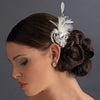 * Rhinestone Floral Galore Bridal Wedding Feather Bridal Wedding Hair Bridal Wedding Brooch & Feather Fascinator Bridal Wedding Hair Clip 42