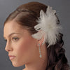 Floral Bridal Wedding Hair Fascinator with Crystals Bridal Wedding Hair Clip 1531 with Bridal Wedding Brooch Pin