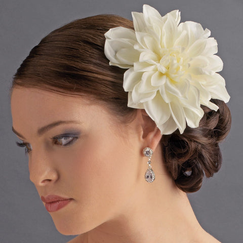 X-Large Dahlia Alligator Bridal Wedding Hair Clip 418