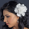 Crystal & Rhinestone Accent Flower Bridal Wedding Hair Clip 9662
