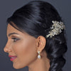 Lt Gold Ivory Pearl Crystal & Rhinestone Bridal Wedding Hair Comb 64