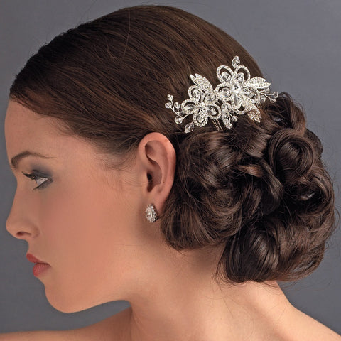 Gold Plated Swarovski Bridal Wedding Hair Comb 7811