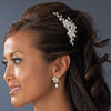 Romantic Silver White Floral Bridal Wedding Hair Comb 8309