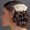 Twin Rose Bridal Wedding Hair Comb 8322
