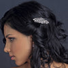 Rhodium Silver Rhinestone Bridal Wedding Hair Comb 9881