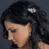 Rhodium Silver Clear Vintage Swirl Bridal Wedding Hair Comb 9937