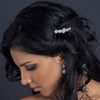 Rhodium Silver Clear Rhinestone Vintage Bridal Wedding Hair Comb 9948