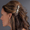 Charming Antique Silver Floral Bridal Wedding Hair Comb 9954