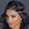 Silver Clear CZ Crystal Teardrop Bridal Wedding Earrings 40082