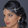 Antique Silver Clear Rhinestone Kim Kardashian Inspired Floral Bridal Wedding Headband Headpiece 1863
