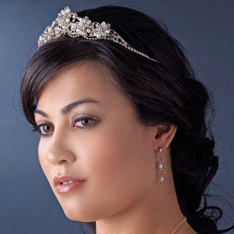 Swarovski Bridal Wedding Tiara Gold HP 2596