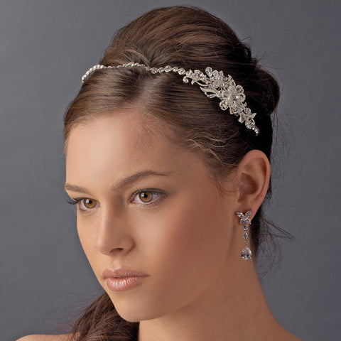 Rhinestone Bridal Wedding Headband with Side Ornament HP 5229