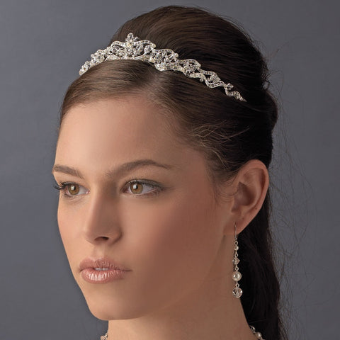 Swarovski Crystal & Freshwater Pearl Bridal Wedding Tiara HP 6434