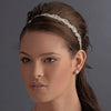 * Modern Vintage Crystal Bridal Wedding Ribbon White or Ivory Headband HP 6471