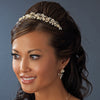 Floral Rhinestone Champagne Elegance Bridal Wedding Pearl Bridal Wedding Headband - HP 7539 Gold