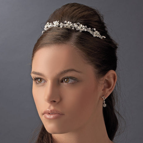 Silver Plated Bridal Wedding Headband HP 7877