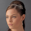 Antique Silver Crystal Flower Headpiece HP 8291