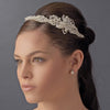 Pearl & Rhinestone Couture Side Accented Flower Bridal Wedding Headband - HP 8354