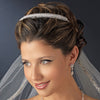 Silver Clear Swarovski Crystal & Rhinestone Bridal Wedding Side Accented Headpiece 8431