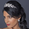 Silver Clear Rhinestone Floral Swirl Leaf Bridal Wedding Tiara Headpiece 9701