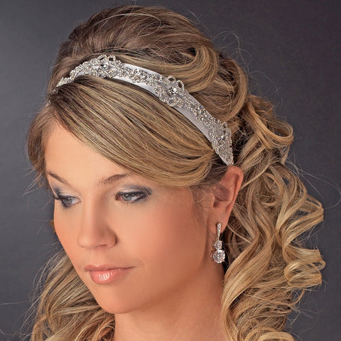 Silver Bridal Wedding Headband Headpiece 9854