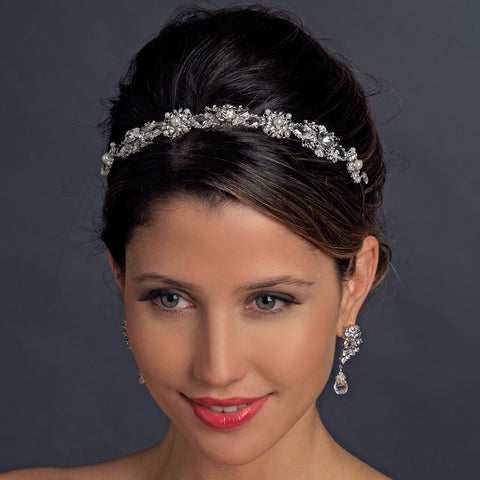 Vintage Bridal Wedding Headband with Pearls & crystals HP 9987