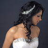Silver Clear Side Accented Crystal & Rhinestone Bridal Wedding Tiara Bridal Wedding Hair Clip 1932