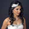 Silver Ivory Freshwater Pearl & Rhinestone Flower Bridal Wedding Hair Clip 9636